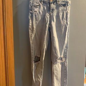 Light wash ripped jeans